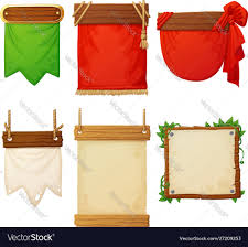 decorative cloth flags vector image