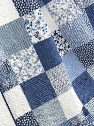 We help quilters find quilting resources. King Patchwork Quilt W Designer Fabrics Blue White Ella Collection Patchwork Quilting Designs Blue Quilts Denim Quilt