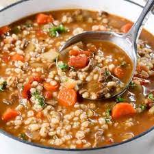 The Best Beef Barley Soup gambar png