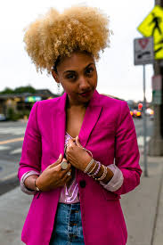 how to wear a bright pink blazer what