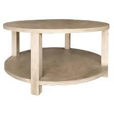 round grey wood coffee table at home