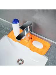 1pc Orange Silicone Faucet Drip Pad