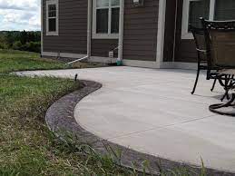 Colored Cement Patio By Using Colored