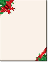Christmas Holiday Stationery Christmas Paper Letterhead