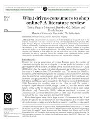 pdf what drives consumers to shop online a literature review pdf what drives consumers to shop online a literature review