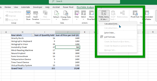 calculated field in pivot tables free