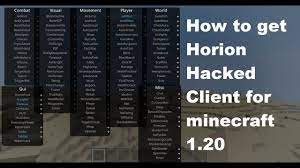 how to get horion hacked client for