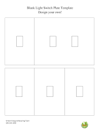 Make Your Own Light Switch Plate Cover Template Switch