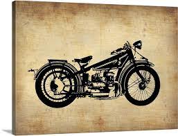 Vintage Motorcycle I Wall Art Canvas