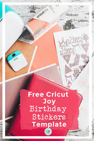 cricut joy birthday stickers tutorial