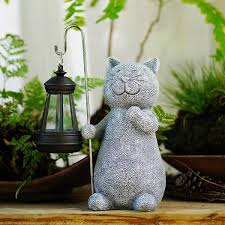 Goodeco Solar Garden Statue Cat