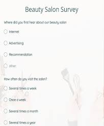 free beauty salon survey form template