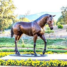 Outdoor Garden Bronze Walking Horse