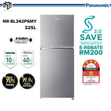 The stainless steel can not be cleaned on the outside (stainless steel color) and due to the tall water dispenser, water constantly spills. Panasonic Nr Bl342psmy 325l 2 Door Stainless Steel Refrigerator Fridge Wide Fresh Case Ag Clean Shopee Malaysia