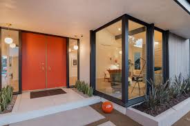 Front Door Of Mid Century Modern Home