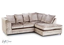mylon crushed velvet corner sofa set