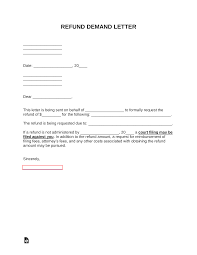 free refund demand letter template