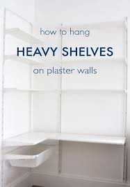 plaster walls shelves mounted shelves