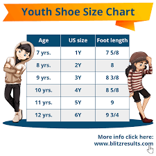 kids shoe size chart children s shoe