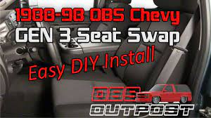 1988 99 chevy gmc obs truck seat swap