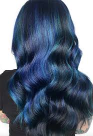 Also, my hair is a meduim brown and would i have to use a lot of bleach to be able to dye it this color? 65 Iridescent Blue Hair Color Shades Blue Hair Dye Tips Glowsly