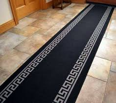 black carpet runner mat greek key extra