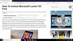 Solo es necesario una computadora con windows y conectada a internet (con buena velocidad). How To Unlock Microsoft Lumia 735 Free Youtube