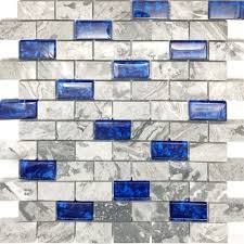 Stone Glass Mosaic 1x2 Subway Tile