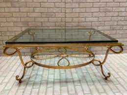 Art Deco Wrought Iron Coffee Table In