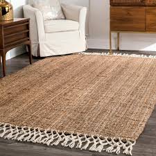 natural jute and wool blend area rug