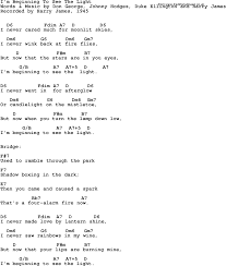 Song Lyrics With Guitar Chords For Im Beginning To See The