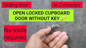 sliding door lock opening without key