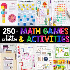 free printable math games and activities
