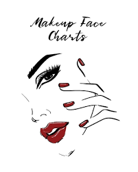 makeup face charts workbook paper