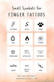 72 unique small finger tattoos with