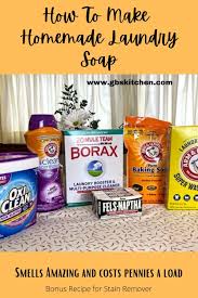 how to make homemade laundry soap for