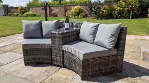 2 Seater Garden Rattan Circle Sofa Set