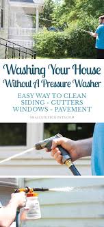 washing a house exterior without a