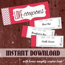 Printable Love Coupon Book For Him Or For Her With Bonus Naughty