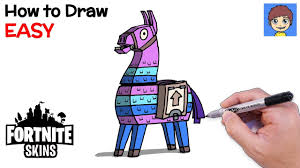 Grab your paper, ink, pens or pencils and lets get started!i have a large selection of educational online learn how to draw rainbow smash from fortnite. How To Draw Fortnite Llama Step By Step Fortnite Skins Drawing Youtube