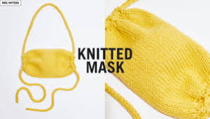 A diy fitted face mask with pattern. Face Mask Free Knitting Pattern Wool And The Gang Blog