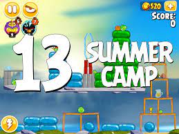 Angry Birds Seasons Summer Camp Level 1-13 Walkthrough