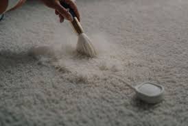 clean carpet with baking soda
