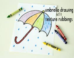 draw a rainy day textured umbrella