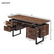 Create a home office with a desk that will suit your work style. Computer Desk Study Table Desk With Drawers For Hanging Letter Size Files Classic Wooden 59 Inch Writing Study Table With Drawers Modern Large Office Desk Pc Laptop Study Workstation Easy Assemble Storepaperoomates