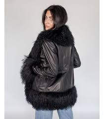 Leather Jacket With Mongolian Lamb Fur