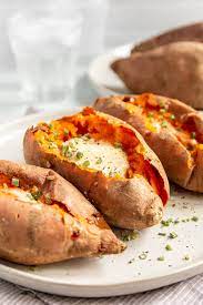 super easy oven baked sweet potatoes