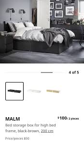 Ikea Malm Bed Storage Box With Wheels