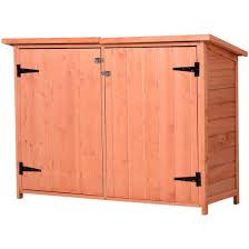 two door fir wood garden storage cabinet