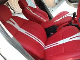 4 Wheeler Rexine Fiat Red Car Seat
